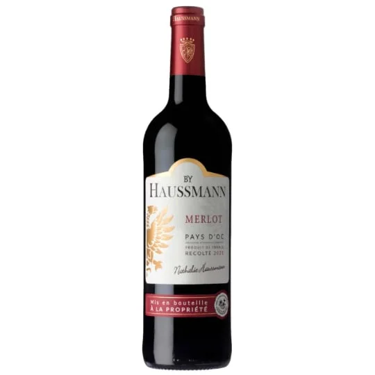 Vin rouge merlot Pays d'Oc