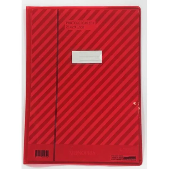 Monoprix Maison Protège Cahier Rouge A4