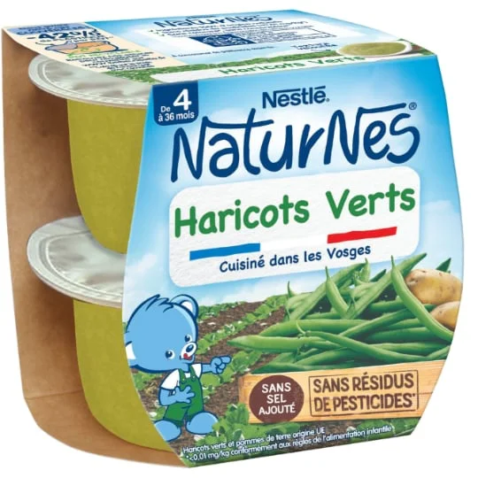 Petit pot bébé dès 4/6 mois, haricots verts