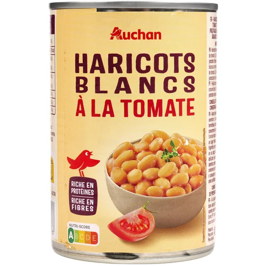 Haricots blans préparés à la tomate