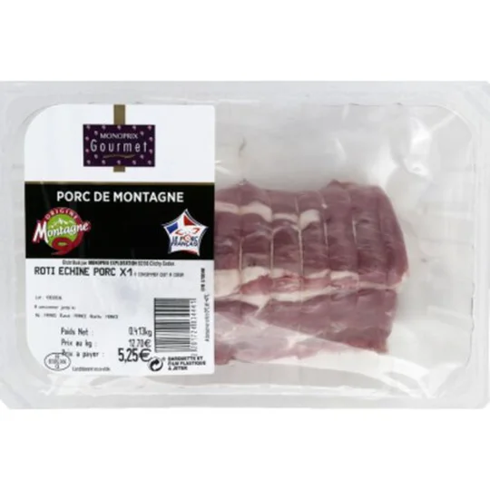 Roti échine de porc
