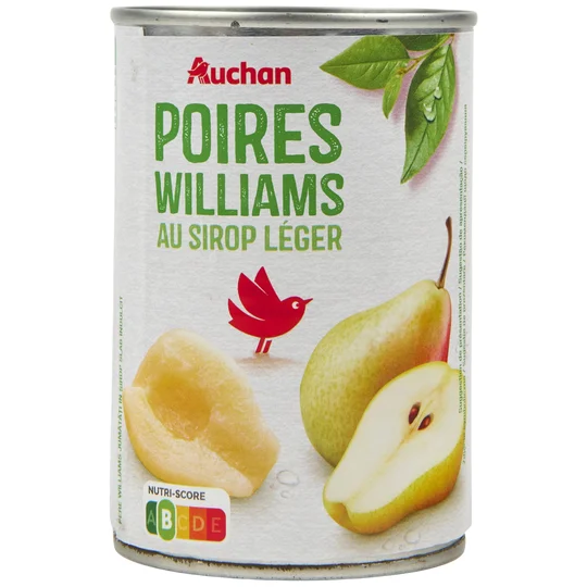 Poires williams au sirop léger