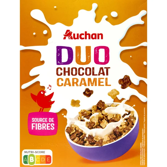 Céréales duo caramel et chocolat