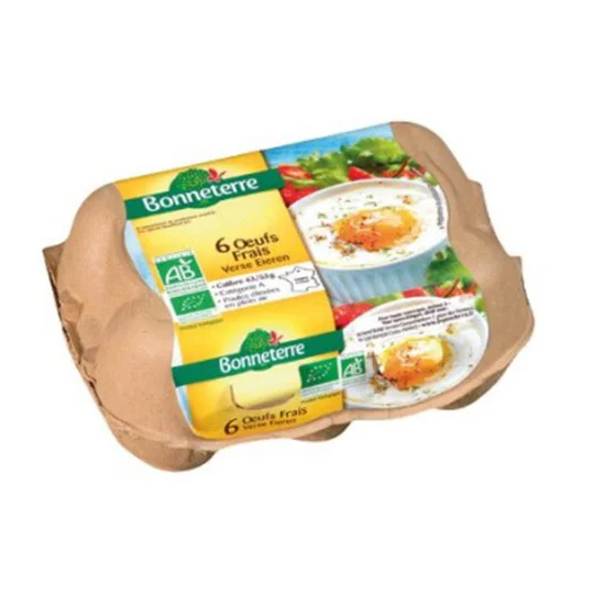 Gros Oeufs Frais Calibre 63/73G Bio