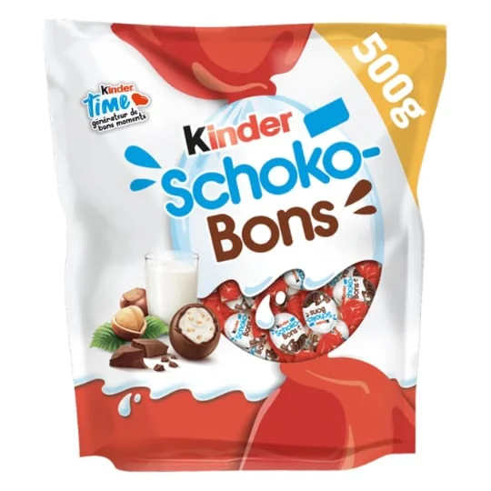 Bonbons de chocolat au lait fourrés lait et noisettes