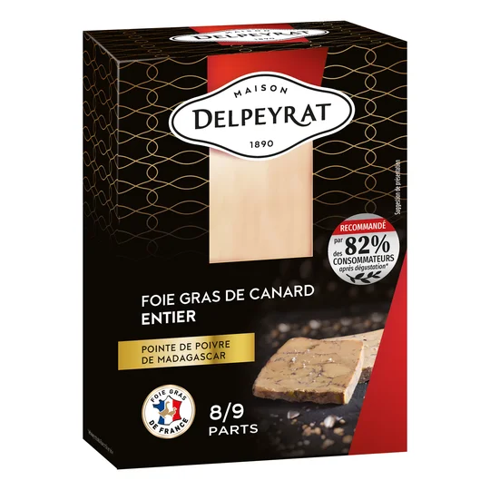 Foie gras de canard entier du Sud Ouest au Poivre de Madagascar