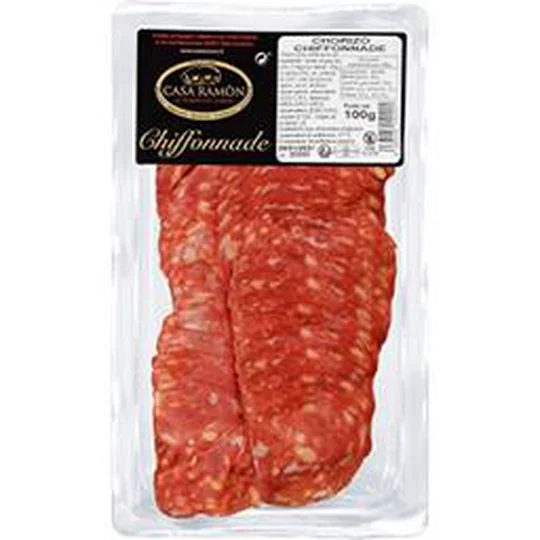 Chiffonnade de chorizo