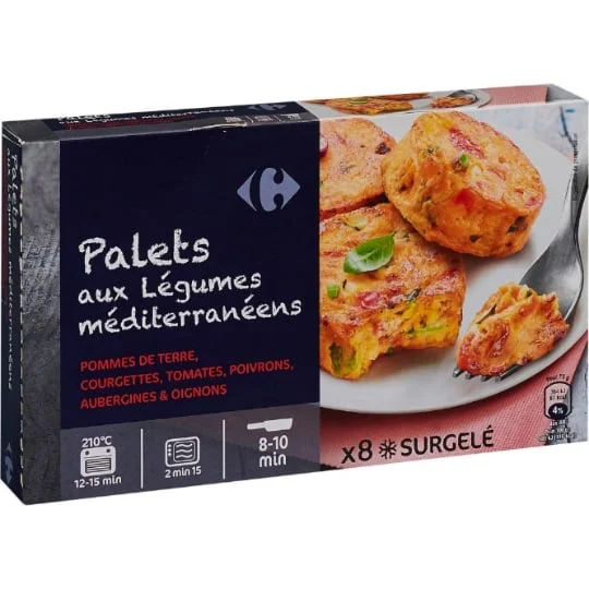 Légumes cuisinés palets méditerranéens