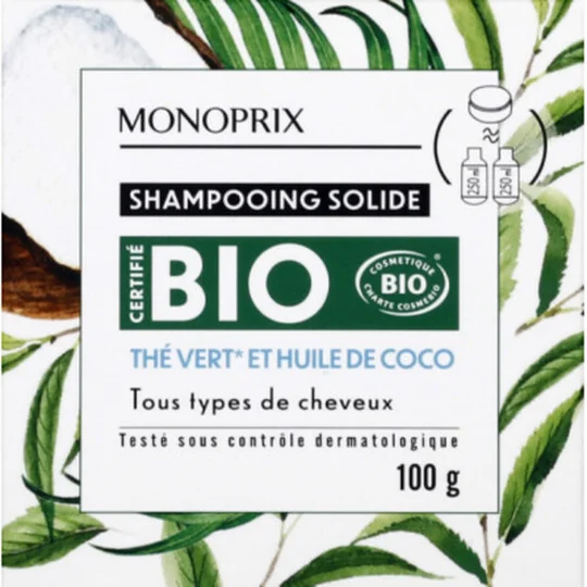 Shampooing Solide Thé Vert Coco