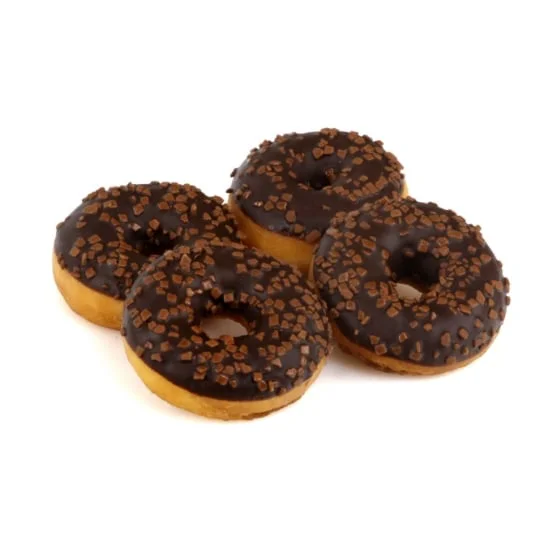 Mini donuts nappés chocolat au lait