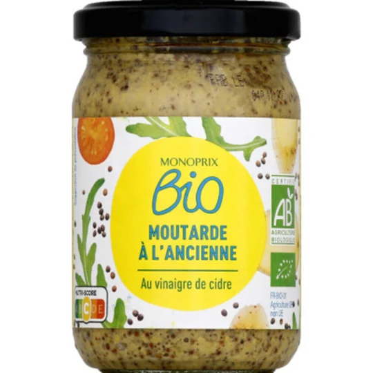 Moutarde à l'ancienne au vinaigre de cidre Bio