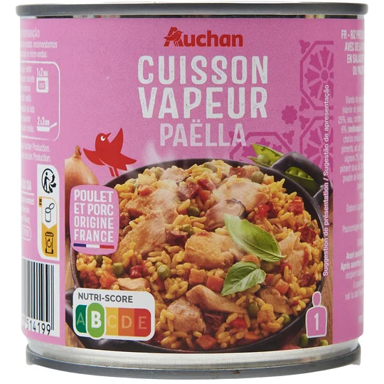 Paëlla cuisson vapeur