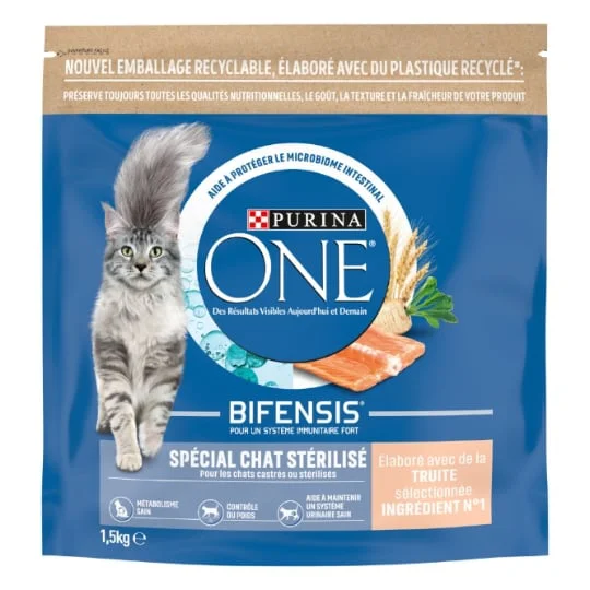 Croquettes pour chat truite et blé