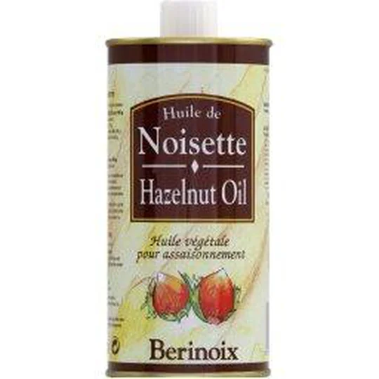 Huile de noisette, huile végétale pour assaisonnement