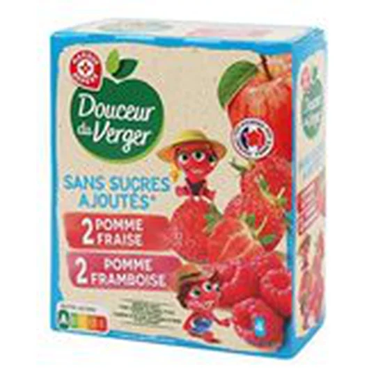 Dessert fruitier Douceur Verger pomme fraise framboise
