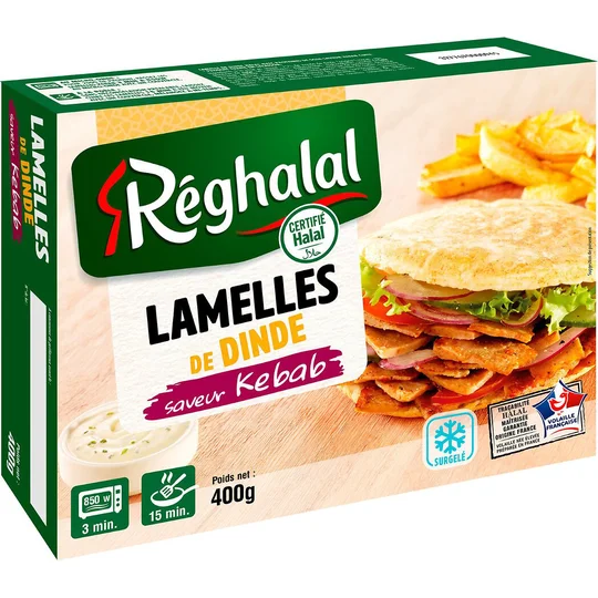 Lamelles de dinde saveur kebab