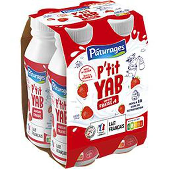 P'tit Yab - Yaourt à boire saveur fraise