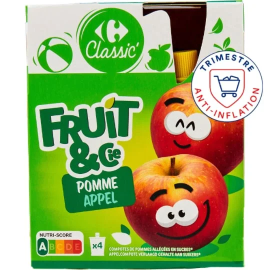 Compote pomme allégées en sucres