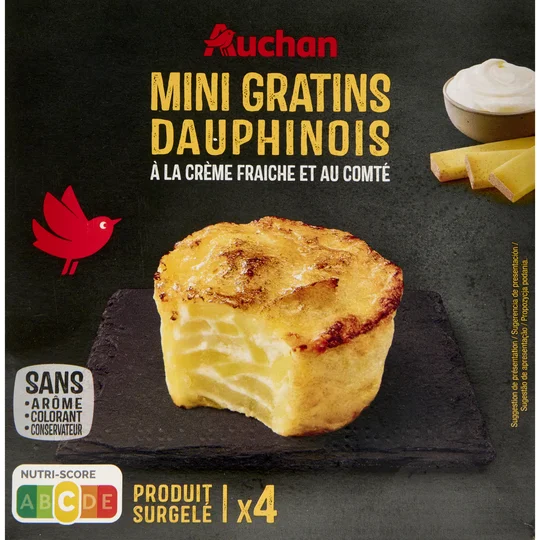 Mini gratin dauphinois crème fraîche et comté