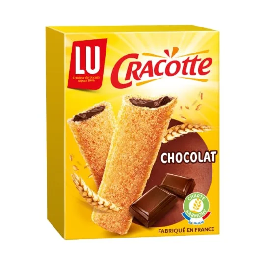 Biscottes fourrées au chocolat