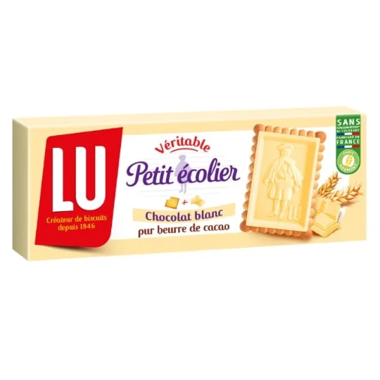 Biscuits petit beurre nappés au chocolat blanc Petit Ecolier