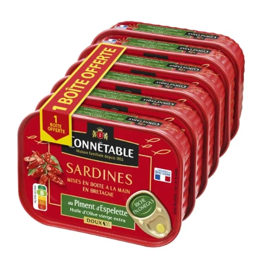 Sardine à l'huile d'olive vierge extra au piment d'espelette