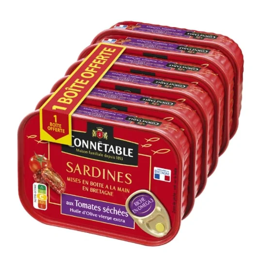Sardines à l'huile d'olive et tomates séchées