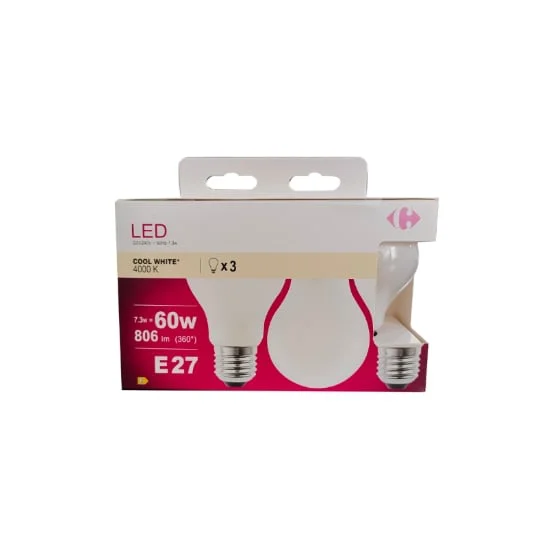 Ampoule LED Fil Standard 60W E27 x3