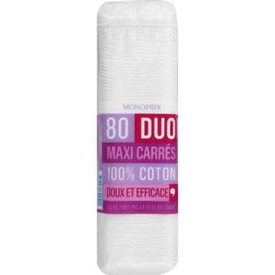 Maxi carrés 100% coton double face