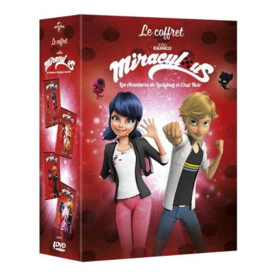 Coffret DVD Miraculous, les aventures de LadyBug et Chat Noir - Volumes 16 à 19 (