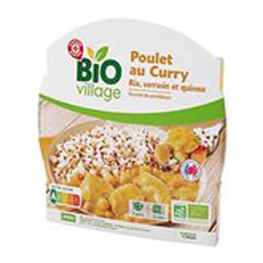Poulet au curry Riz quinoa sarrasin