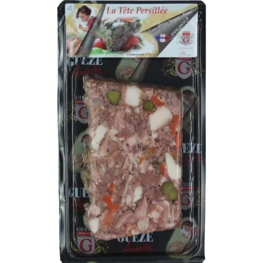 Tête persillé de porc cuite en gelée