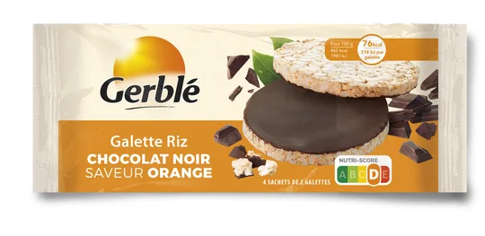 Galettes de riz chocolat noir et saveur orange