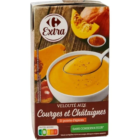 Soupe velouté courges châtaignes