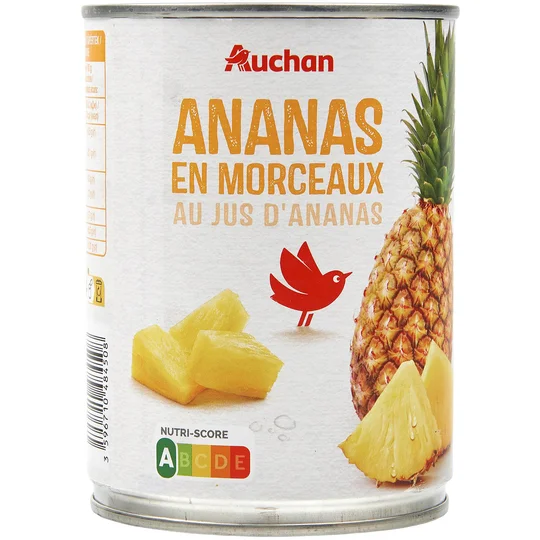 Ananas en morceaux au jus