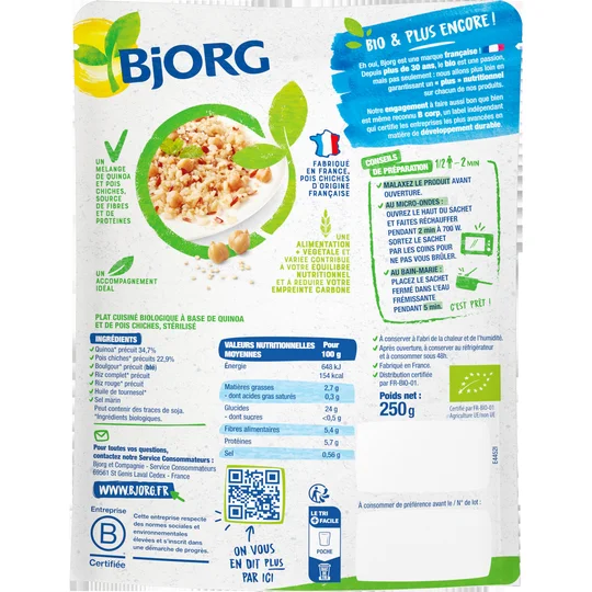 Quinoa & pois chiches, bio