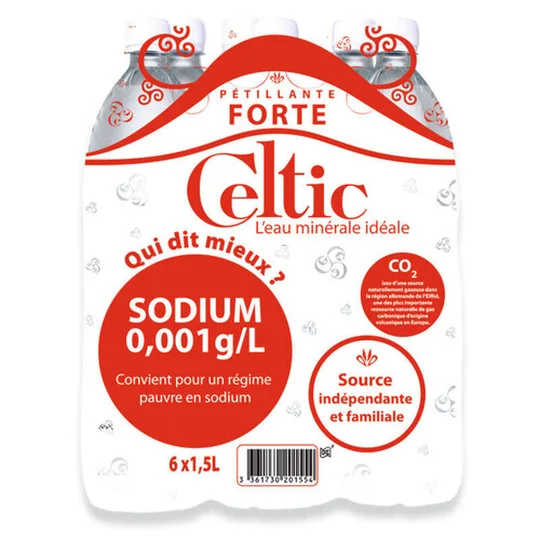 Pack Eau Minérale Pétillante Forte