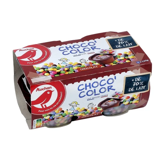 Choco' Color - Crème dessert au chocolat et billes croustillantes