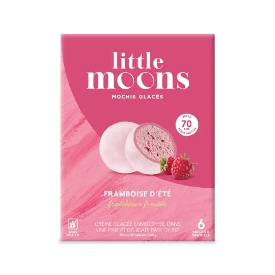 Mochi framboise d'été fondant à la crème glacée