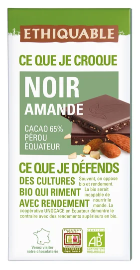 Chocolat noir Bio Amande