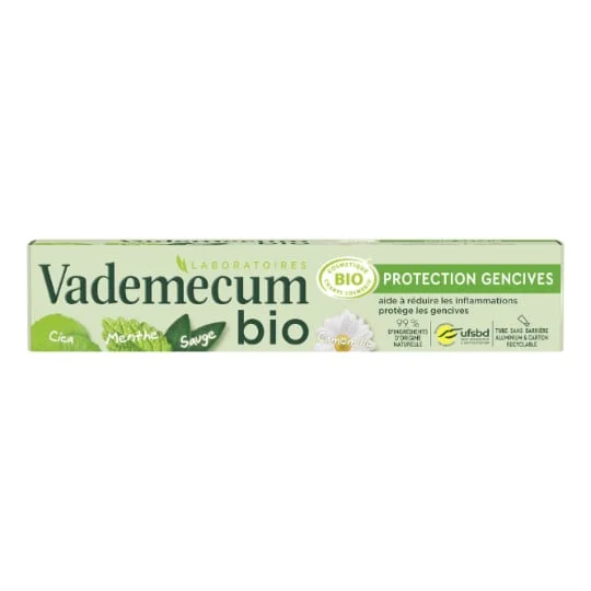 Dentifrice bio cosmos protection gencives cica menthe sauge