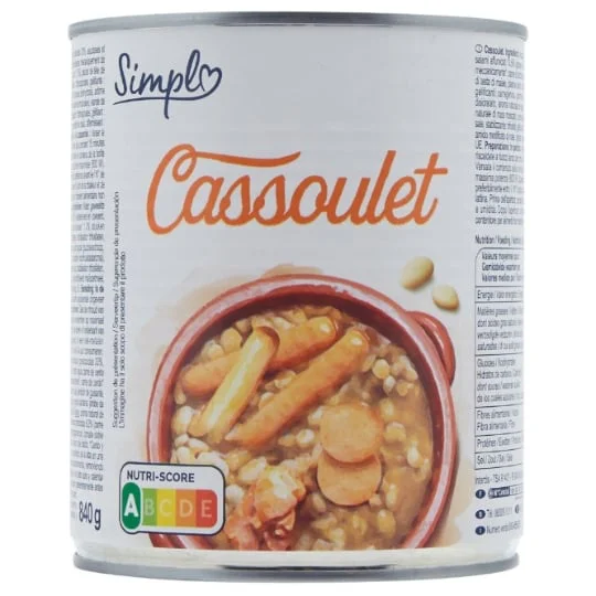 Plat cuisiné cassoulet SIMPL