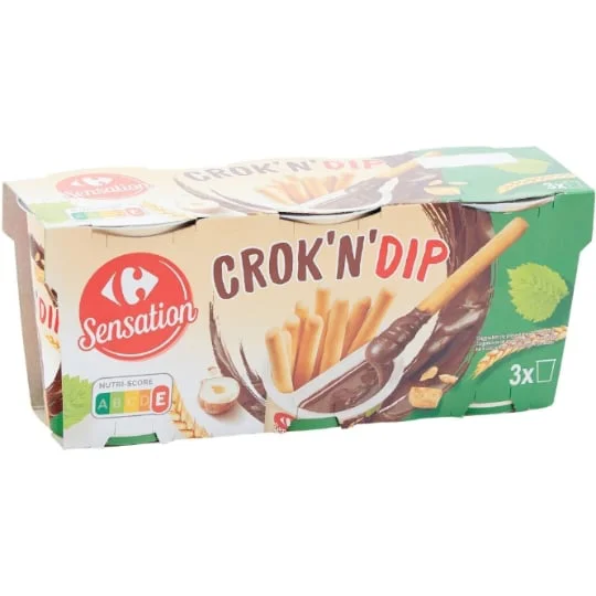 Pâte à tartiner et gressins
