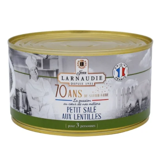 Plat cuisinés petit salé aux lentilles