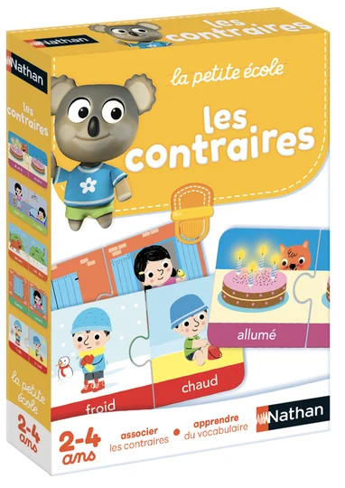 Les contraires - Jeu d'apprentissage - De 2 à 4 ans
