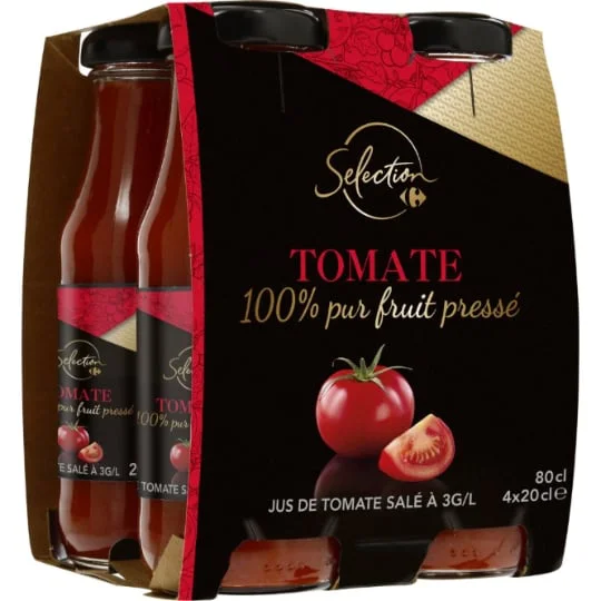 Jus de tomate salé pur jus