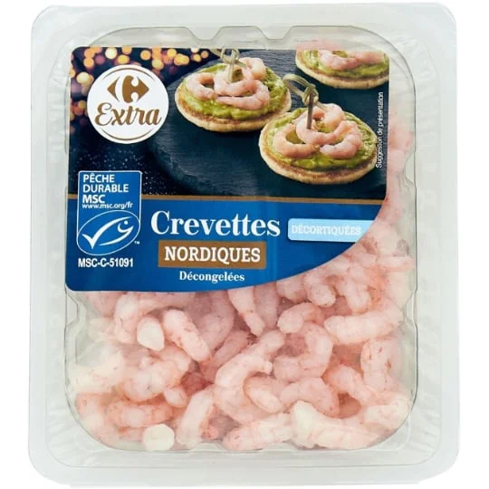 Crevettes nordiques décortiquées