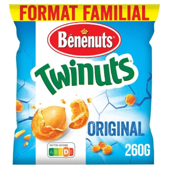 Cacahuètes enrobées saveur nature format familial