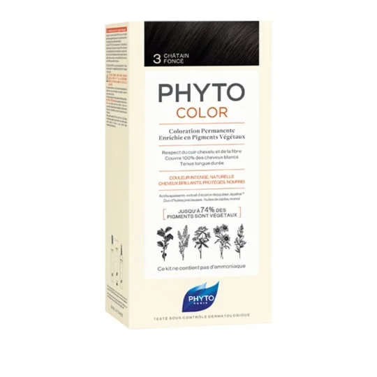 Coloration cheveux châtain foncé 03