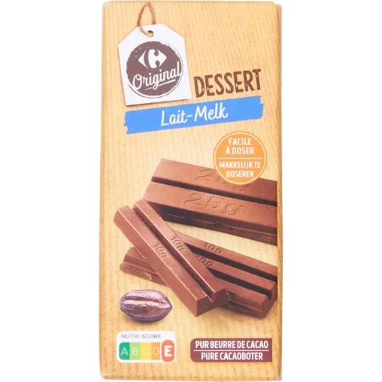 Chocolat pâtissier au lait